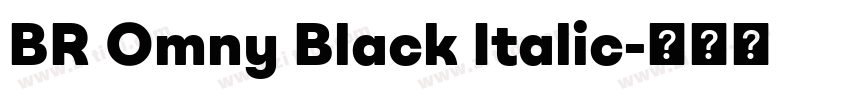 BR Omny Black Italic字体转换